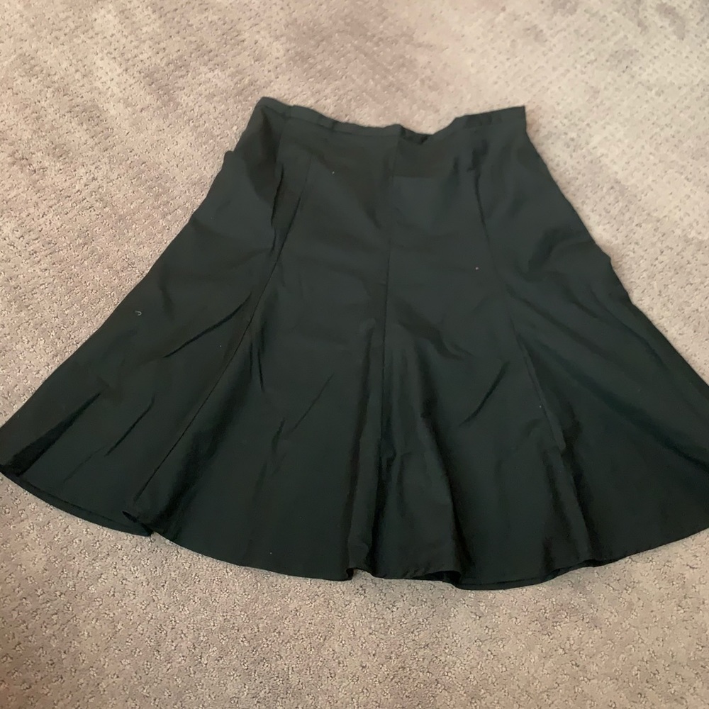Black fit and flare skirt